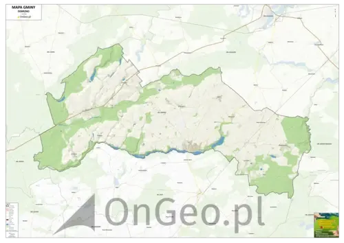 Mapa gminy Debrzno